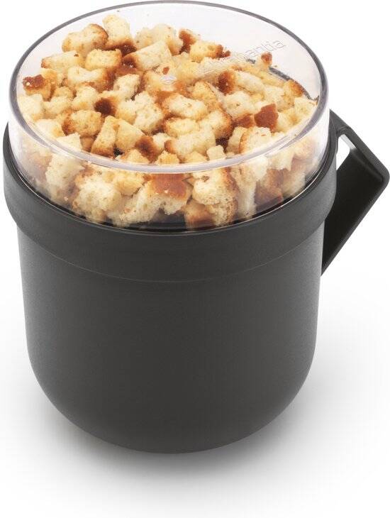Brabantia Make & Take Soepbeker To Go - 600 ml - Kunststof - Dark Grey - Afbeelding 2