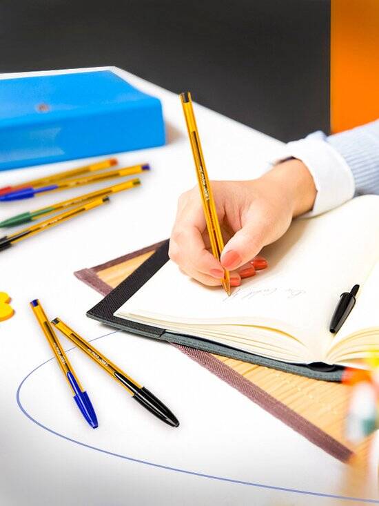 BIC Cristal Original Dunne Balpennen - Groen - Doos van 50 Stuks - Dunne Punt 0.8 mm - Afbeelding 5
