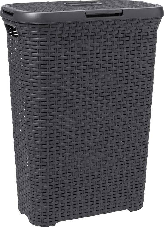Curver Style Wasmand met Deksel - 40L - Antraciet