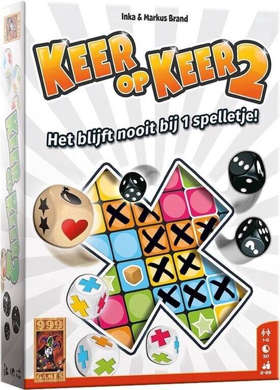 999 Games - Keer op Keer 2 - Dobbelspel - Met nieuwe dobbelstenen en mogelijkheden - Gezelschapsspel - Familiespel - Klein cadeautje - Afbeelding 4