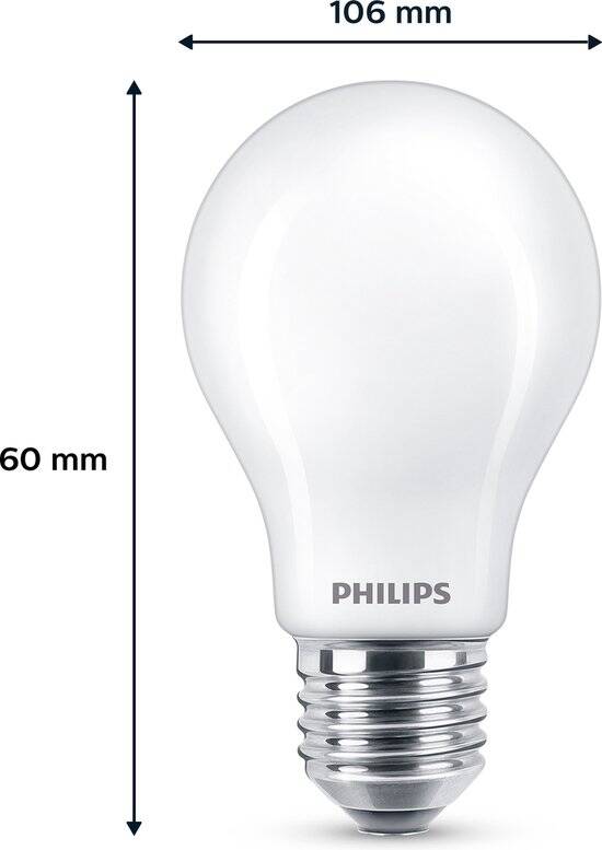 Philips LED Lamp Mat - 100 W - E27 - Dimbaar warmwit licht