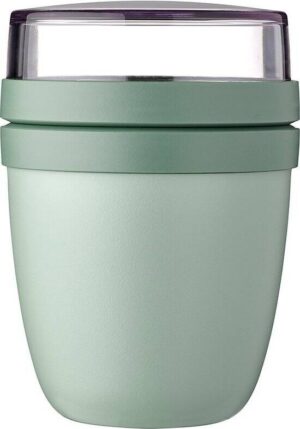 Mepal Lunchpot mini - 300 + 120 ml - Yoghurt en Muesli beker to go - Geschikt voor vriezer, magnetron en vaatwasser - Ellipse - Nordic sage