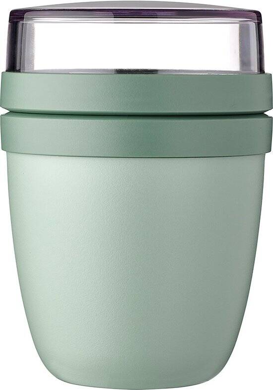 Mepal Lunchpot mini - 300 + 120 ml - Yoghurt en Muesli beker to go - Geschikt voor vriezer, magnetron en vaatwasser - Ellipse - Nordic sage
