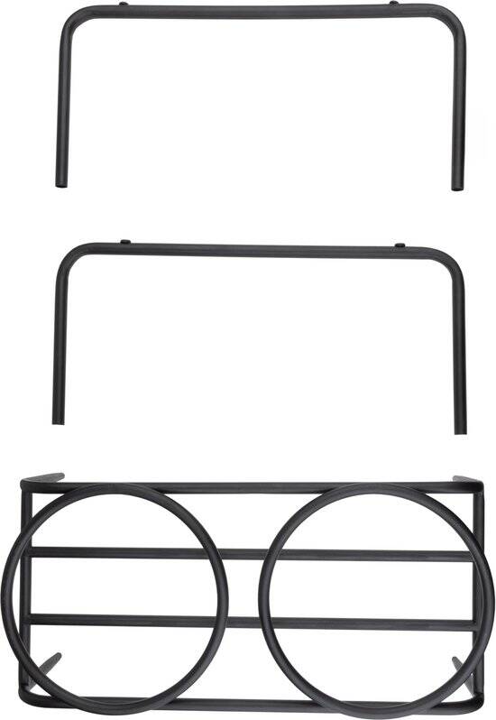 District 70 BUTLER - Verhoogde Voerbakstandaard - Handgemaakt van staal - Zwart - Medium 42 x 20 x 24 cm - Afbeelding 3