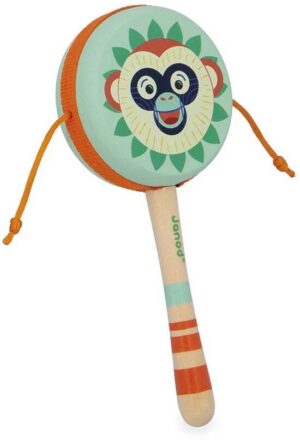 Janod Gioia - Houten Apentrommel - Muziekinstrument - Gemakkelijk Te Gebruiken Voor De Allerkleinsten - Ideaal Om Geluiden Te Ontdekken En Ritme Te Bepalen - Geschikt Vanaf 2 Jaar