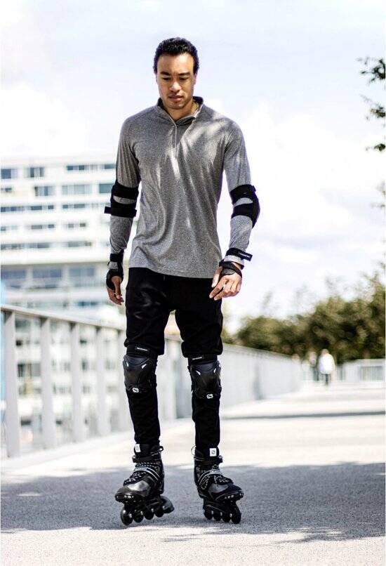 Nijdam Skate Beschermset - Volwassenen - Ink Shield - Zwart- Maat M - Afbeelding 3