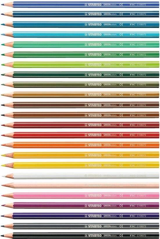 STABILO GREENcolors - FSC Gecertificeerd Kleurpotloden ARTY Etui 24 Kleuren - Afbeelding 2