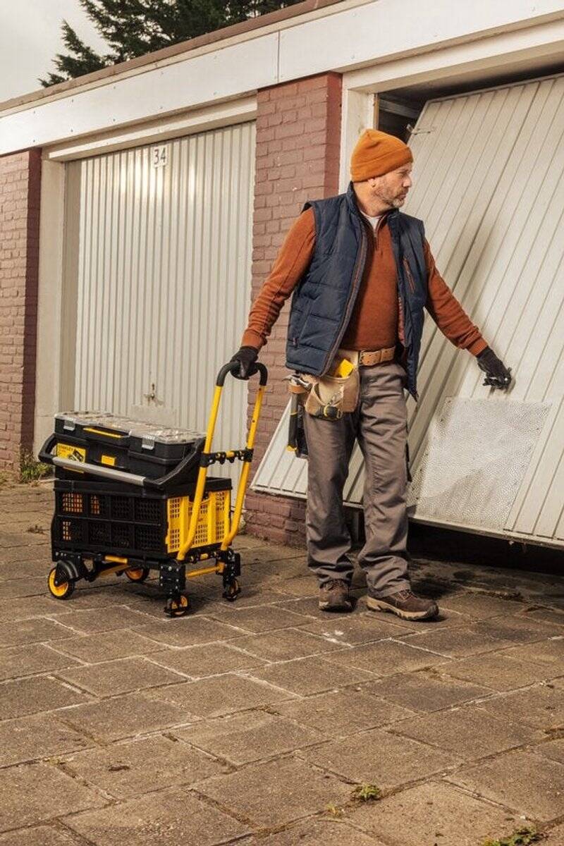 Stanley 2-in-1 Steekwagen en Transportkar - SXWTD-FT585 - Laadcapaciteit tot 137 KG - Opvouwbare Plateauwagen - Multifunctioneel - Zwart/Geel - Afbeelding 8