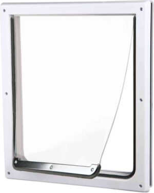 Trixie - 2-Weg Hondenluik - Wit - S/M - 30X36 cm