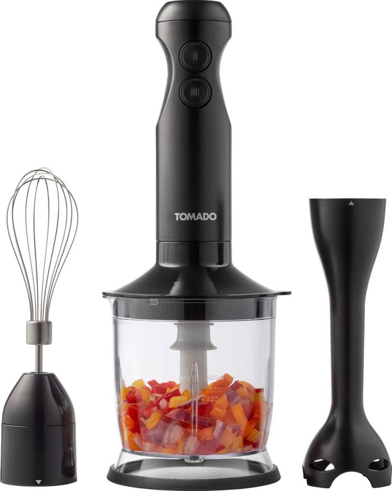 Tomado TSB3501B - Staafmixer set - Hand blender - Hakmolen - Garde - 350W - 2 snelheden - Zwart