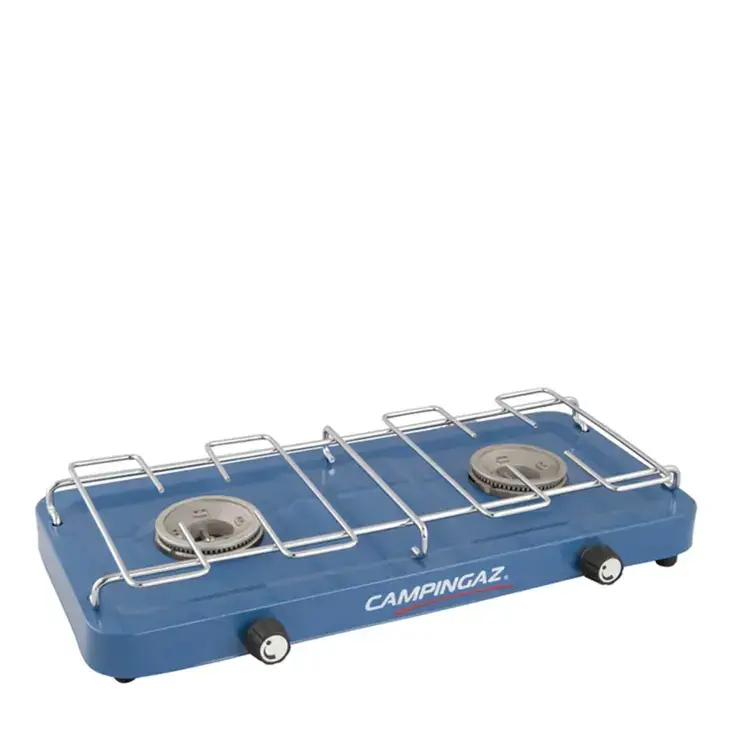 Campingaz Base Camp Camping kooktoestel - 2 pits camping gas kooktoestel - 2x 1600 Watt - blauw - Afbeelding 2