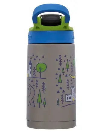 Contigo Easy Clean Autospout thermosfles met rietje voor kinderen, BPA-vrije roestvrij stalen waterfles, 100% lekvrij, makkelijk te reinigen, ideaal voor dagverblijf, school en sport, 380 ml | Fire Dragon - Afbeelding 2