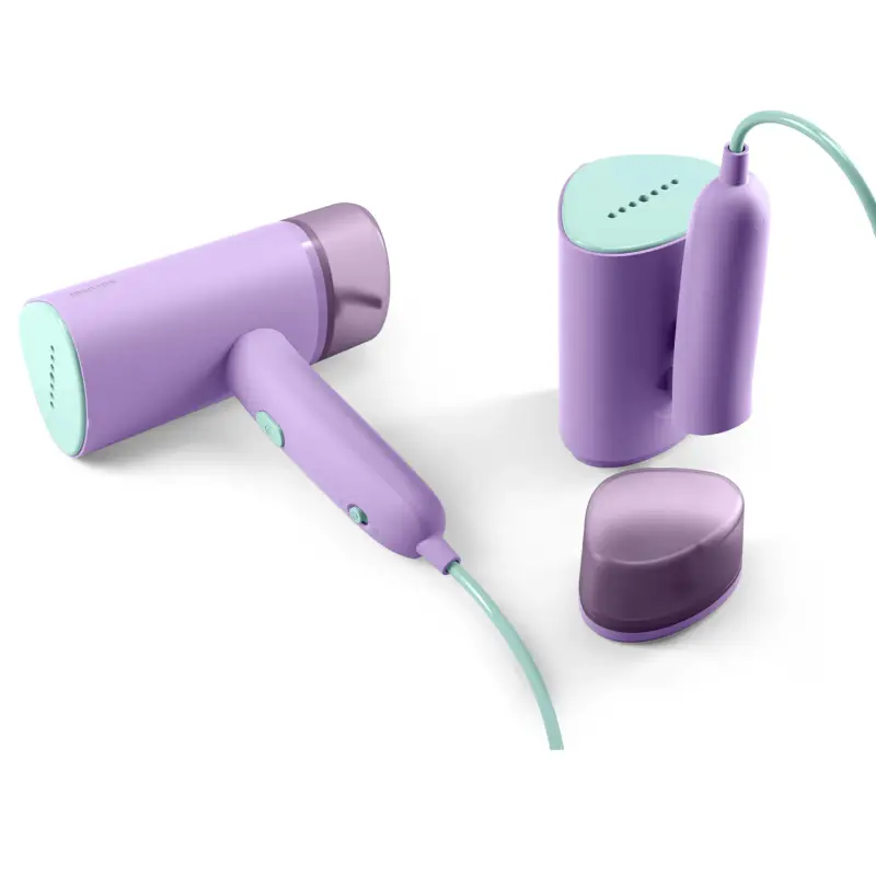 Philips Kledingstomer STH3010/30 - Opvouwbaar en Compacte Handstomer - Snel Warm – Lang Snoer - 1000 Watt - Incl Reistas - Paars - Afbeelding 2