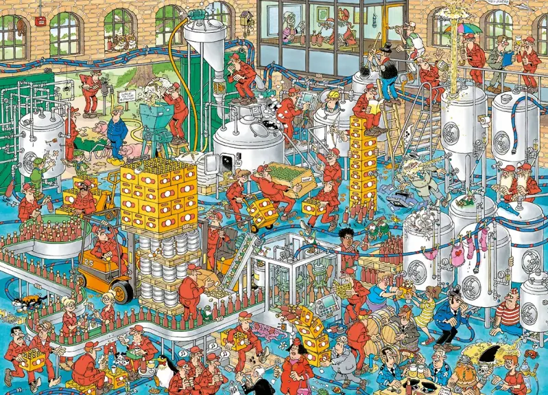 Jan van Haasteren - De Ambachtelijke Brouwerij - 2000 stukjes puzzel - Afbeelding 2