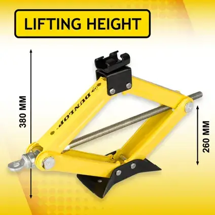 Dunlop Autokrik Mechanische Schaarkrik - auto krik 1500KG - 26-38 cm - Afbeelding 2